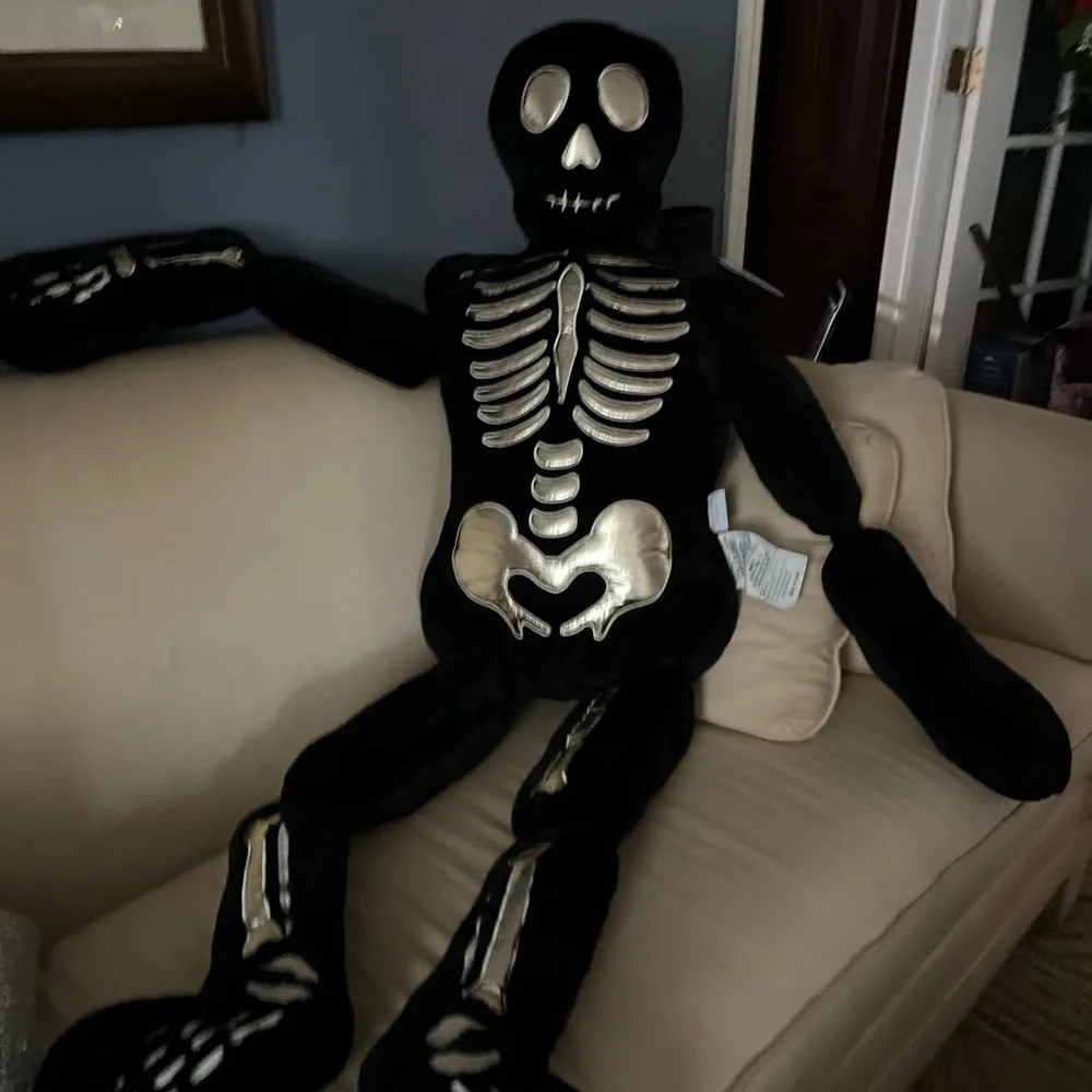 Black skeleton, with gold bones Isaac Mizrahi 5 foot new with tags tick-tock